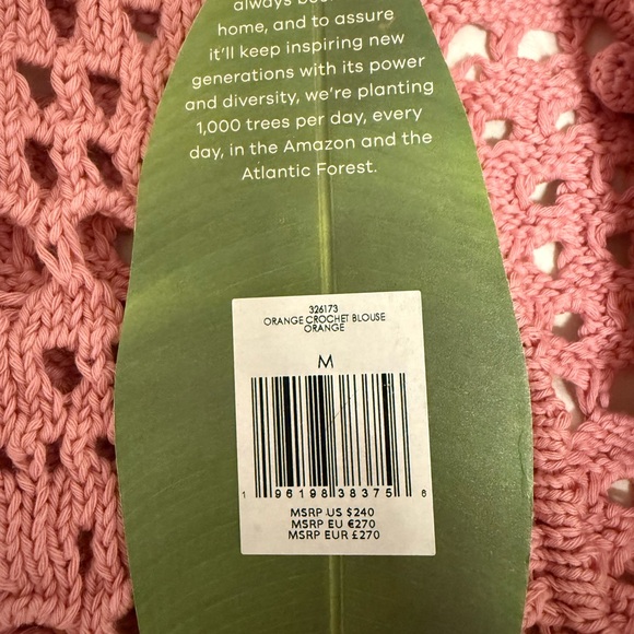 FARM Rio Pink and Orange Cardigan Sweater with Playful Embellishments - Picture 5 of 6